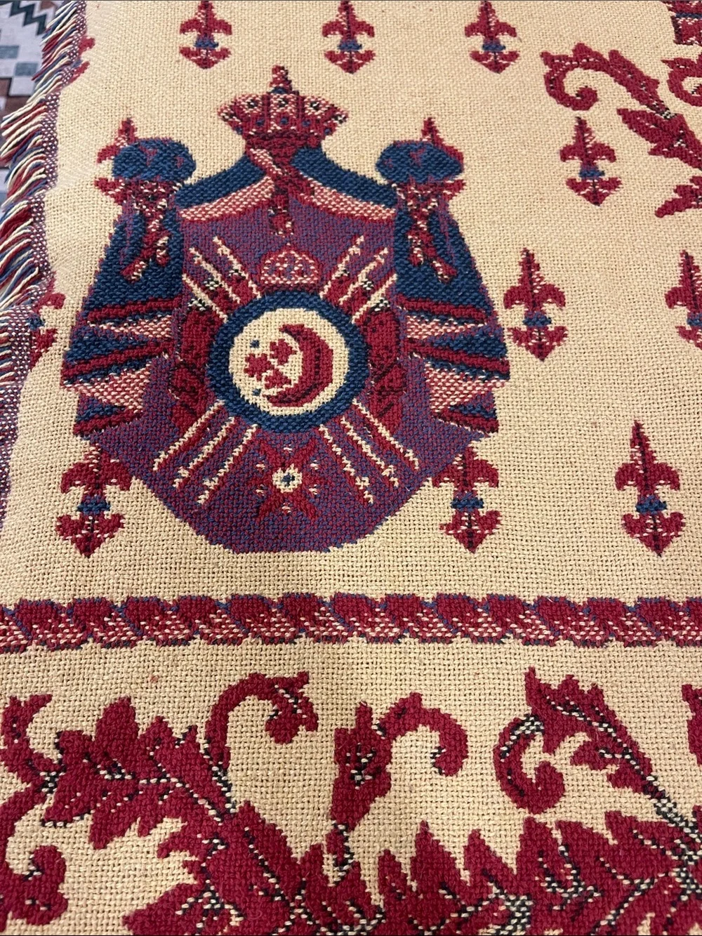 Vintage Goodwin Weavers Royal Arms Throw/Blanket